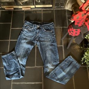 Express Stella low rise, ankle skinny jeans. Size 0. Excellent condition.